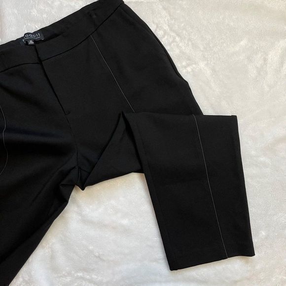 Eloquii Women's Front Stripe Textured Black Skinny Dress Pants Size 18 Short - Picture 10 of 15